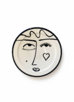 Black And white Picasso-Style Ceramic Plate - Image 9