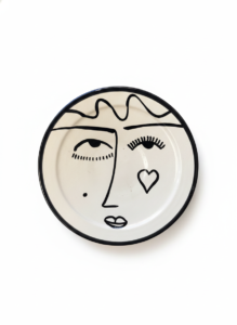 Black And white Picasso-Style Ceramic Plate - Image 9