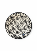 Black And white Picasso-Style Ceramic Plate - Image 6