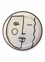 Black And white Picasso-Style Ceramic Plate - Image 4