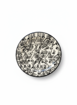 Black And white Picasso-Style Ceramic Plate - Image 3