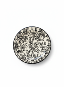 Black And white Picasso-Style Ceramic Plate - Image 3