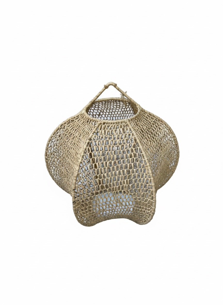 IMG_4975 Raffia Hanging Lantern - Image 1