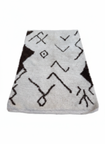 Black and white berber rug