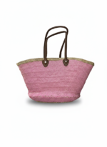 Blush Spark – Handmade Sequin Straw Basket - Image 2